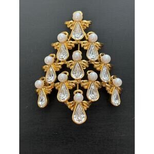 Vintage Butler and Wilson Angle Christmas Tree Brooch